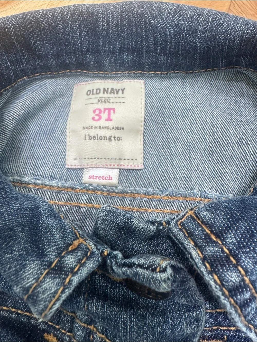 Old Navy Toddler Floral Embroidered Denim Jacket - Size 3T